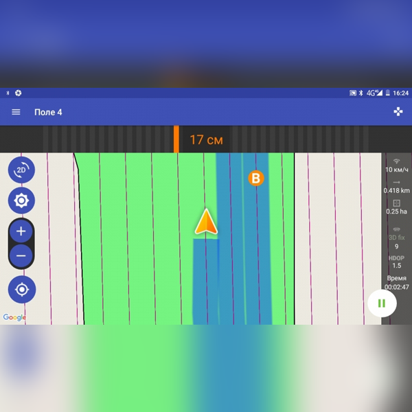 Poľnohospodársky navigačný softvér Geotrack s prijímačom GM SMART GNSS